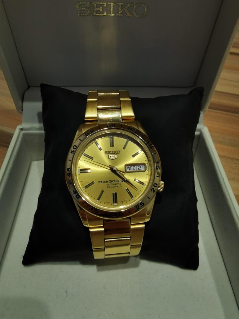 Seiko 5 snke06k1 gold top