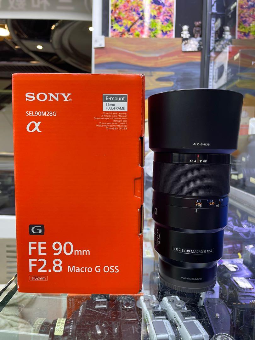 SONY FE 90mm F2.8 MACRO G OSS 微距防震齊盒超新淨, 攝影器材, 鏡頭及