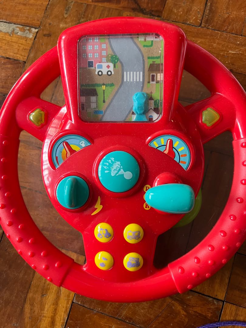 Steering wheel toy, Babies & Kids, Infant Playtime on Carousell