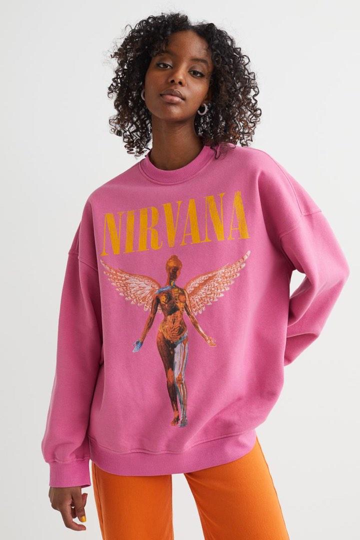 Pink sweatshirt h&m store