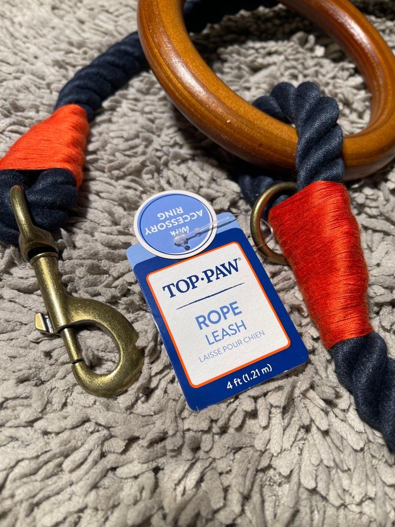 Top paw rope leash 4 feet. With easy wooden handle, Pet Supplies, Homes