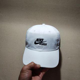 topi nike korea katun putih vintage vtg swoosh