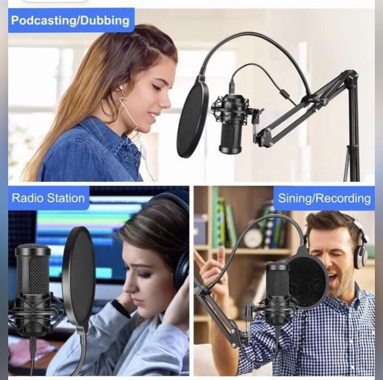 USB Condenser Microphone, Aokeo 192kHZ/24bit Professional PC Streaming