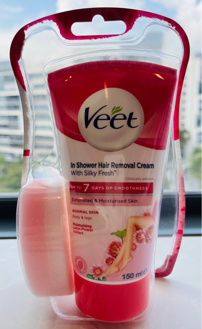 veet in shower hair removal creAm with silky fresh, Beauty & Personal