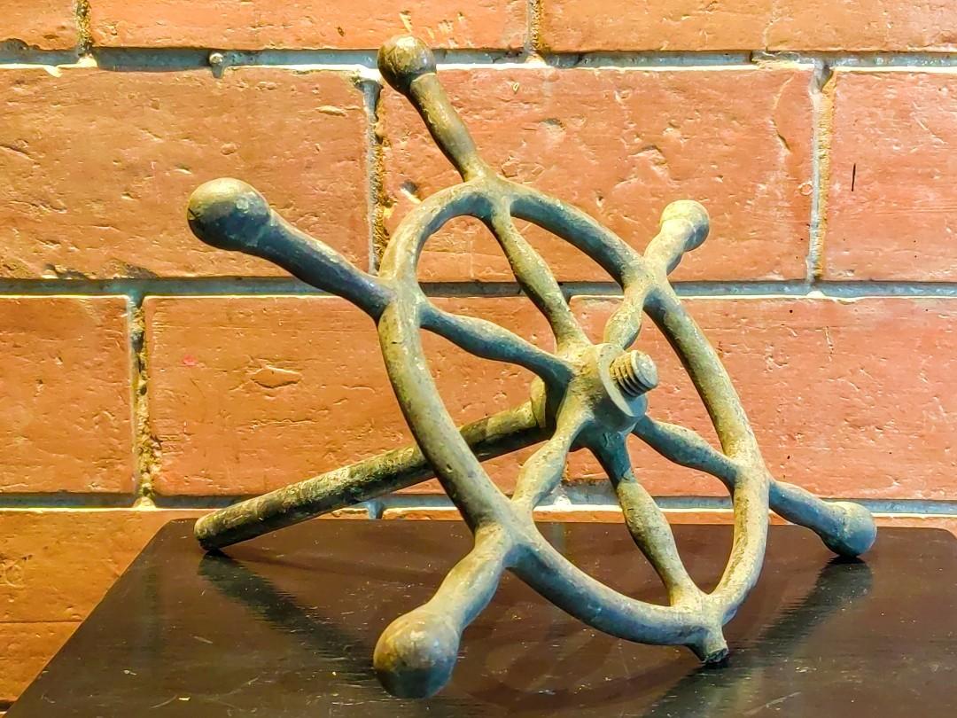 Very Old Solid Brass Ship Steering Wheel Helm (Category: Vintage Collectibles) located in Manila. Submitted by sinaunang_gamit (Listing ID 1190410194, Image 2). Description: Very Old Solid Brass Ship Steering Wheel Helm Made of Solid Brass Weighs Very Heavy Selling as is condition Diameter : 12 inches 3500 only.