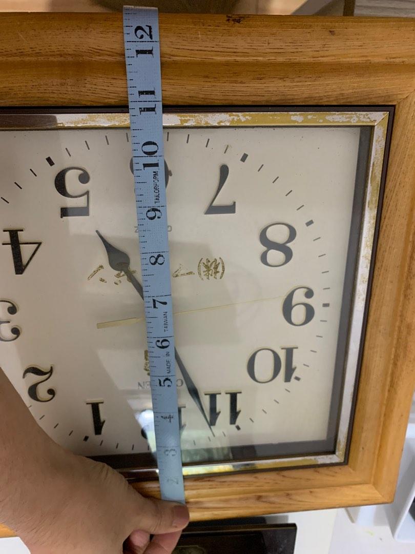 Vintage Citizen Wall Clock in Solid Wood Frame, Furniture & Home Living