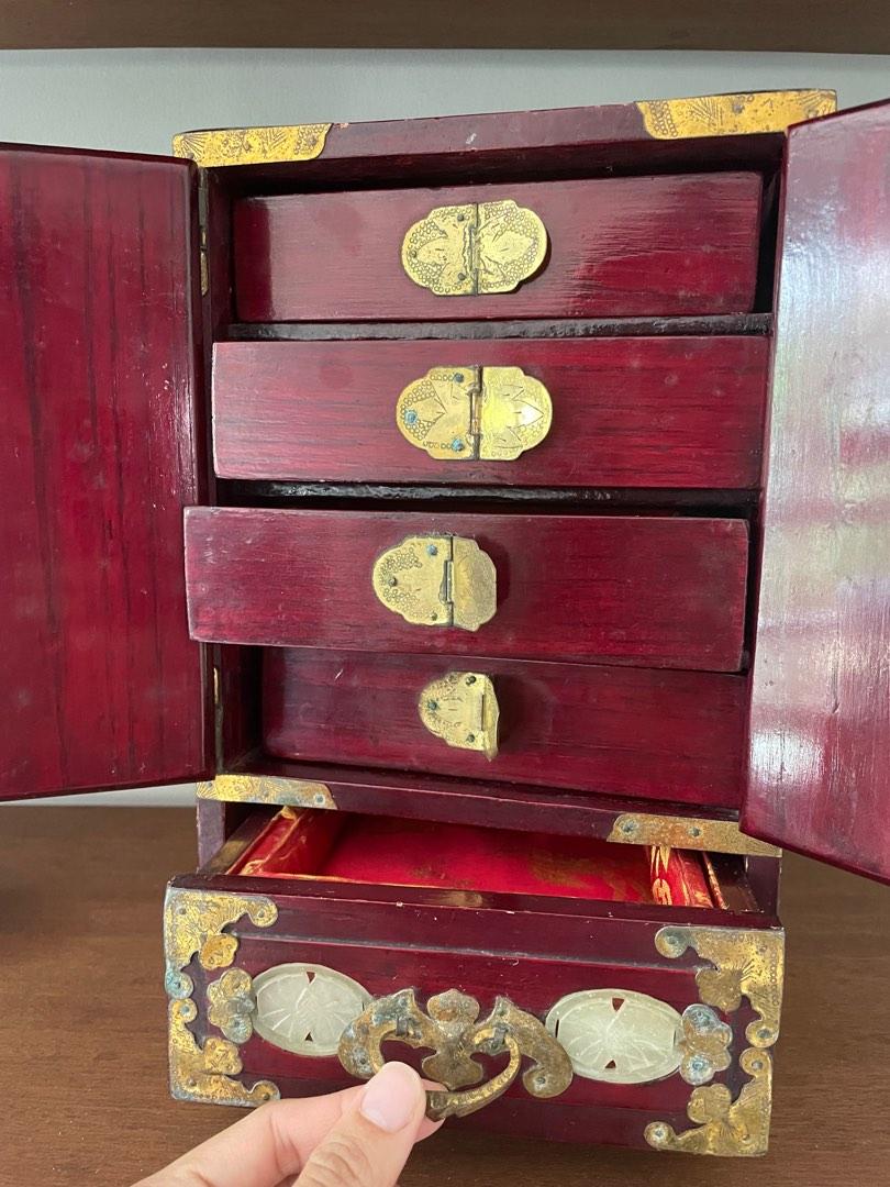 vintage jade jewellery box, Furniture & Home Living, Home Decor, Other