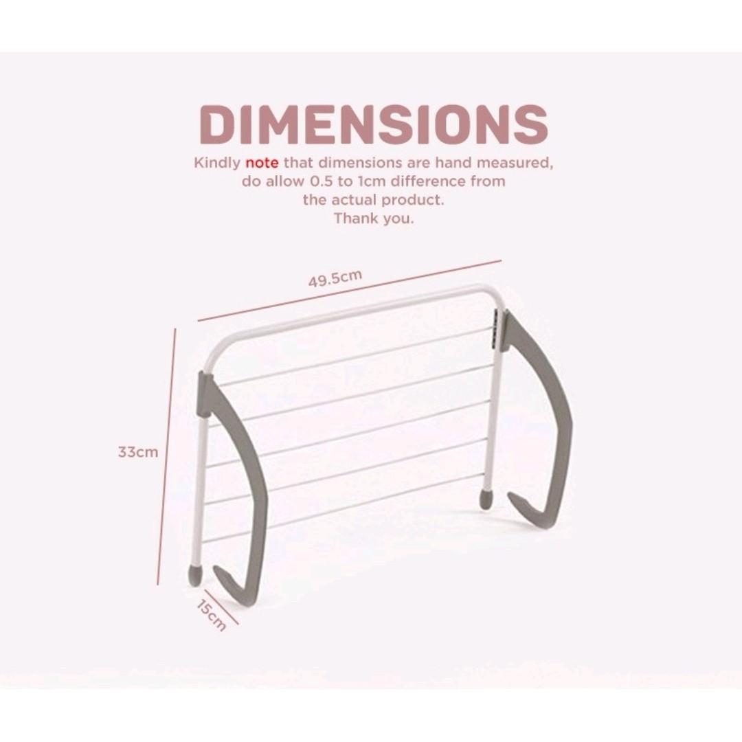 Wall hanging airer clothes drying rack foldable, Furniture & Home