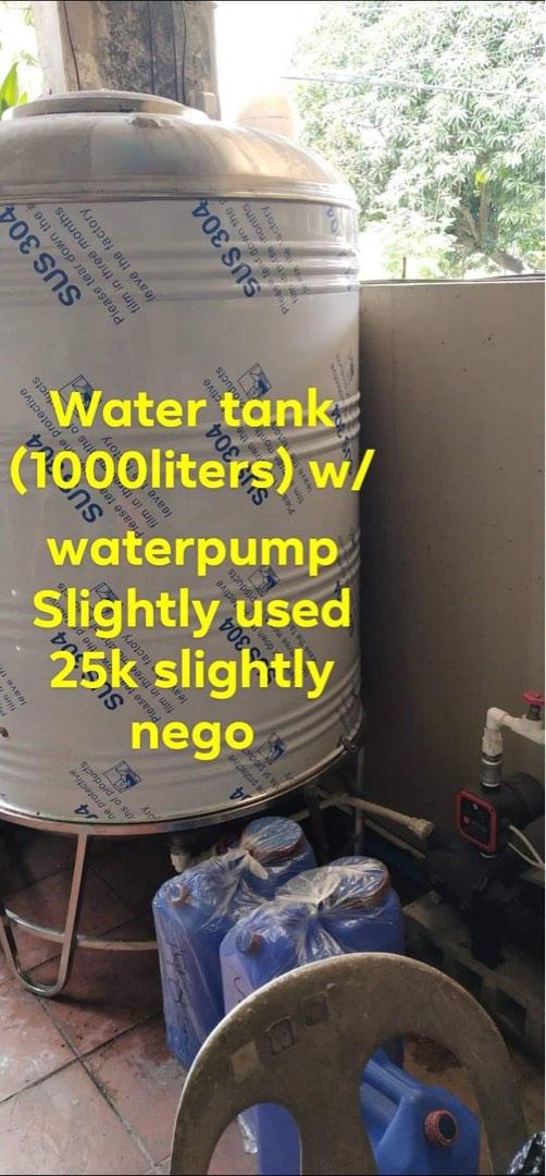 Water tank with pump, Furniture & Home Living, Home Improvement