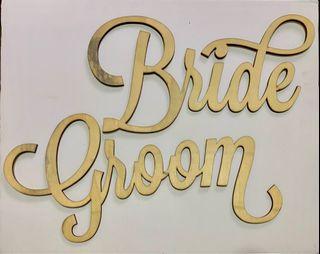 Wedding Bride & Groom Signages