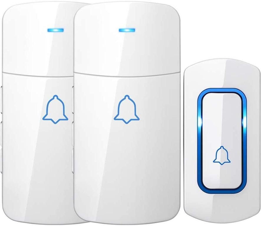 Wireless Doorbell, NOVETE 1300ft Long Range Door Chime, IP55 Waterproof ...
