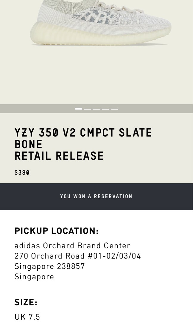 Yeezy 350 V2 Cmpct Slate Bone, Men's Fashion, Footwear, Sneakers on  Carousell