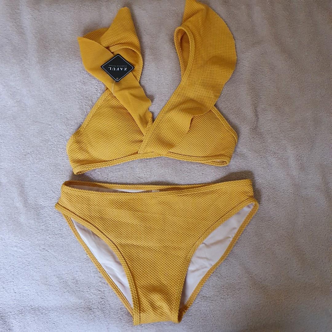 Yellow Bikini, Women's Fashion, Swimwear, Bikinis & Swimsuits on Carousell