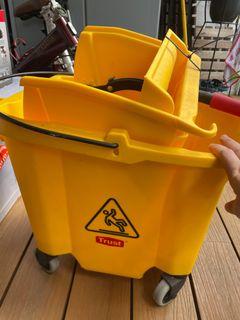Yellow Mop Bucket with Side