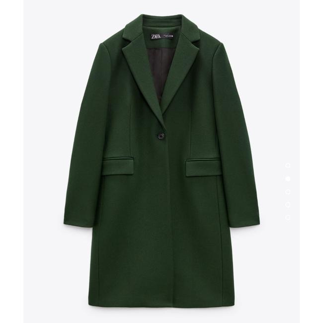 Zara green cheap masculine coat