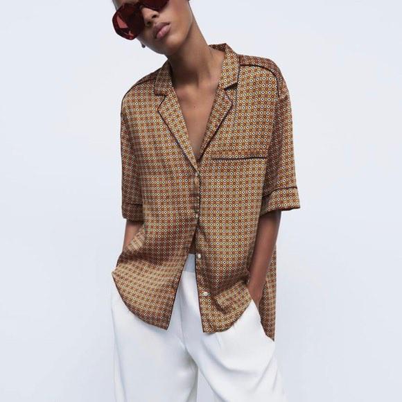 Zara online pajama top