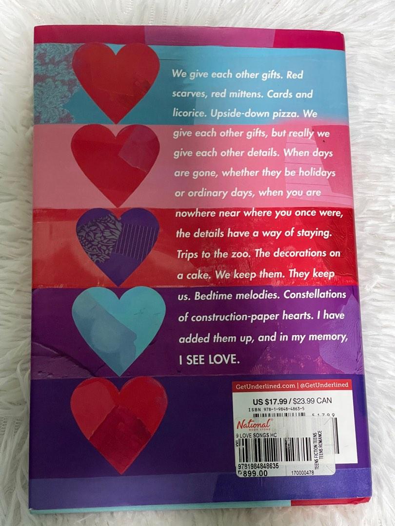 19 Love Songs David Levithan book (Category: Storybooks) located in Pototan. Submitted by cconst (Listing ID 1190524323, Image 2). Description: Brandnew and never ko pa na basa :)) RFS: Hindi ako mahilig mag basa, gift lang to nung nag debut ako last yr. Original price (NBS) 899 Sell ko nalang 500 pesos.