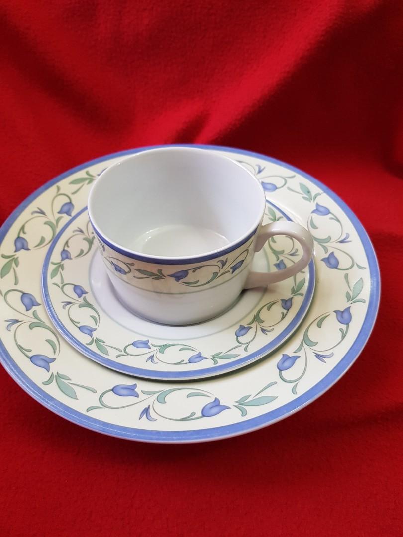 3 pcs Johnson Brothers La Rochelle (Category: Dinnerware & Cutlery) located in Los Banos. Submitted by fab_minimalist (Listing ID 1190552588, Image 1). Description: 1 pc pasta plate 1 pc saucer 1 pc cup.