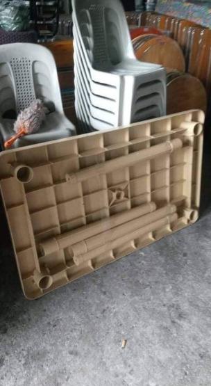 4 SEATER MONOBLOCK TABLES (Category: Tables & Sets) located in Quezon City. Submitted by uno_store (Listing ID 1190591885, Image 2). Description: - BODEGA SALE -- MONOBLOCK TABLES J&T BUNNY FUSHON available in beige white green dimensions: 20x20" P 640 24x24" lowered P 725 24x24" standard height P 795 30"x30" = P 995 24"x36" = P 1095 36"x36" = P 1250 30"x48" = P 1390 PM for details and deliveries +639669963543.