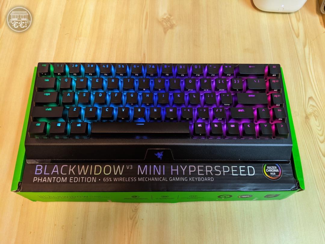 宅貨舖］95新RAZER 雷蛇65%小巧無線機械鍵盤黃軸BlackWidow V3 Mini