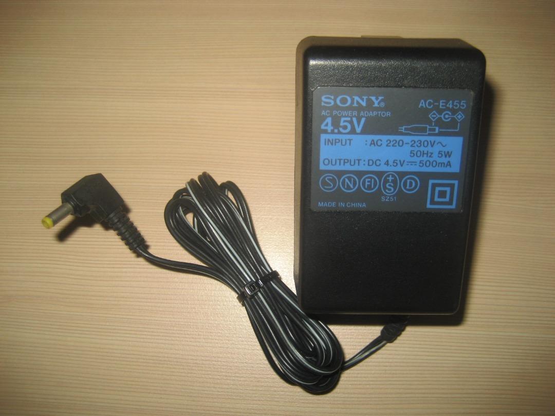 🌟🌟🌟 💯% Genuine 原裝《 SONY AC-E455 》DC 4.5V 500mA MD CD
