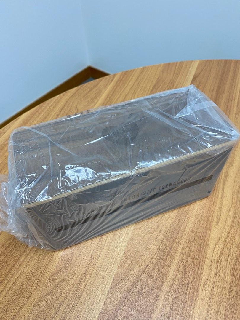日本Human Made DOUBLE SIDED TISSUE CASE 雙面紙巾盒木面金屬, 傢俬＆家居, 其他, 收納箱及袋- Carousell