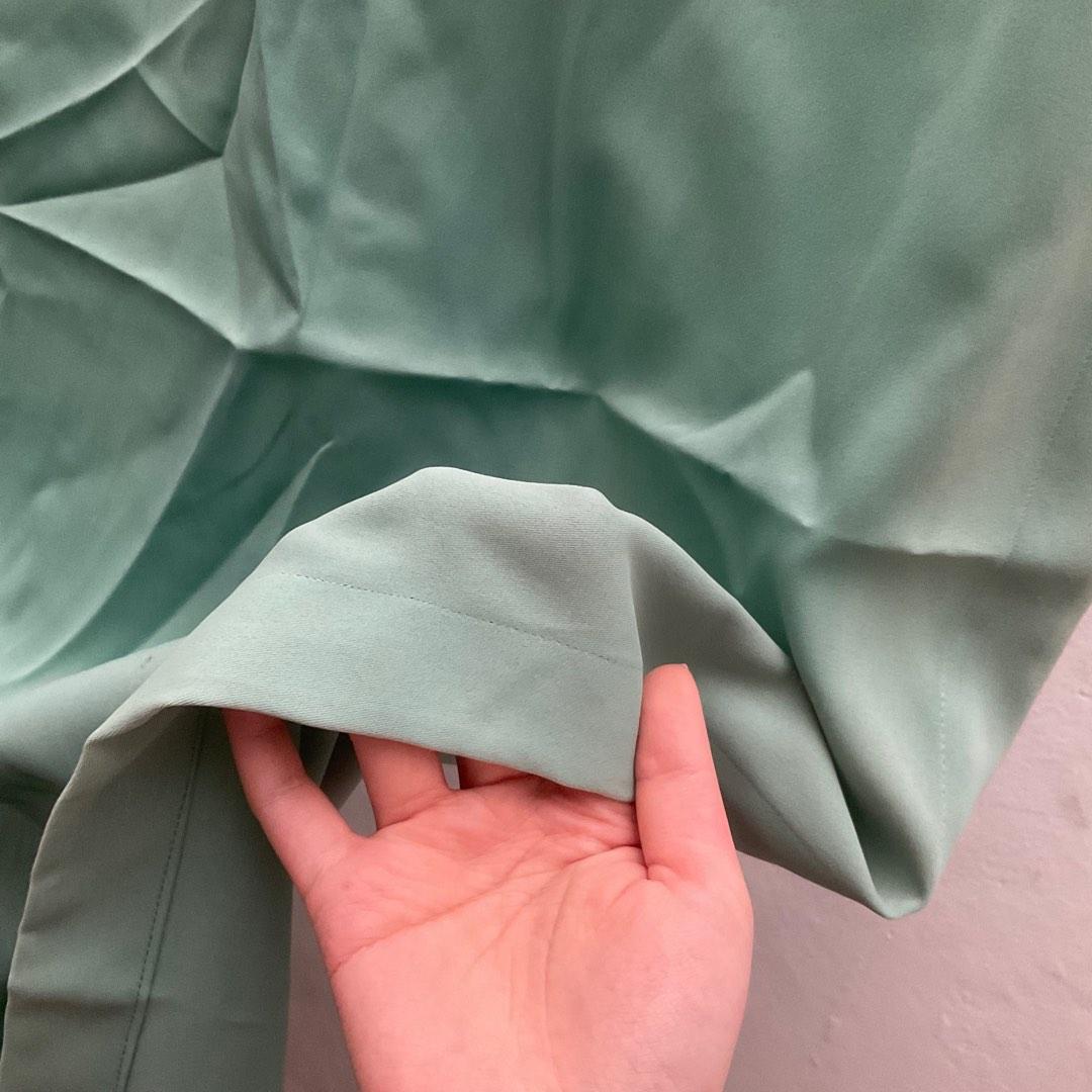 ADA BANYAK UKURAN! Gorden hijau pastel sage green kain penutup jendela
