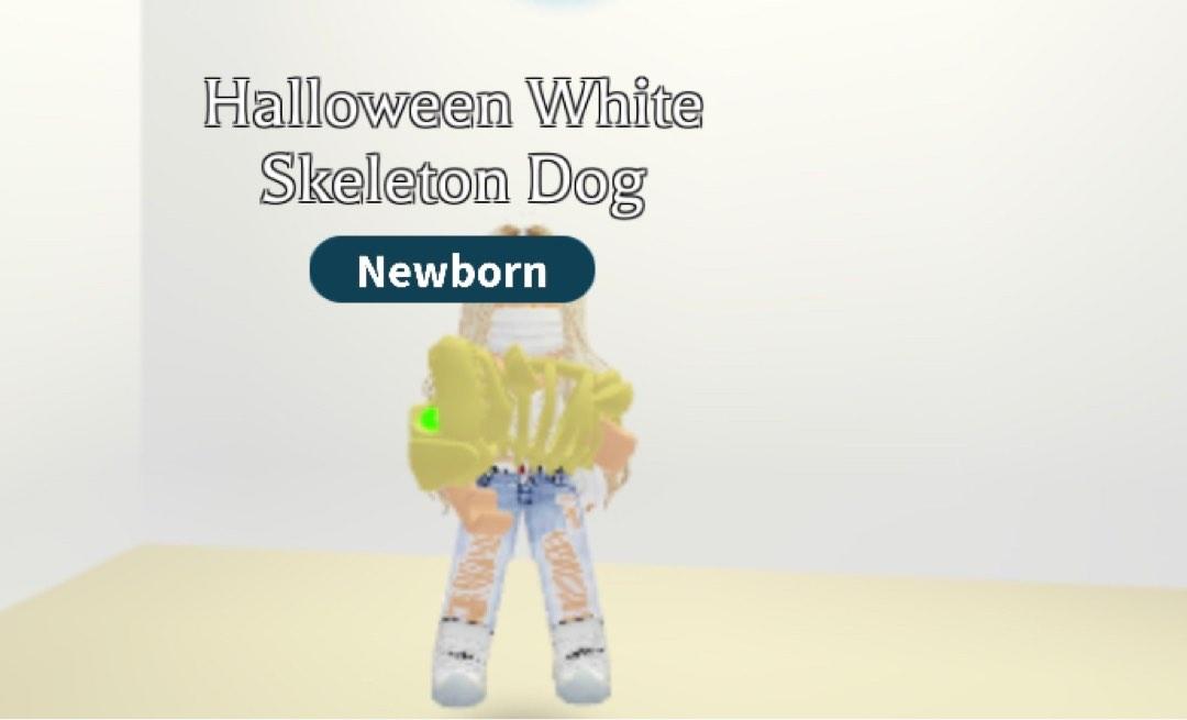 Halloween White Skeleton Dog, Trade Roblox Adopt Me Items