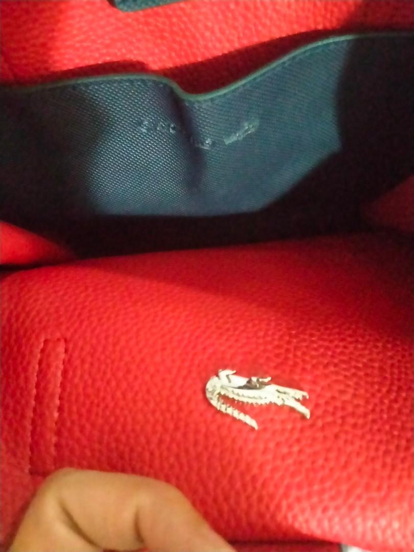 lacoste original vs fake bag