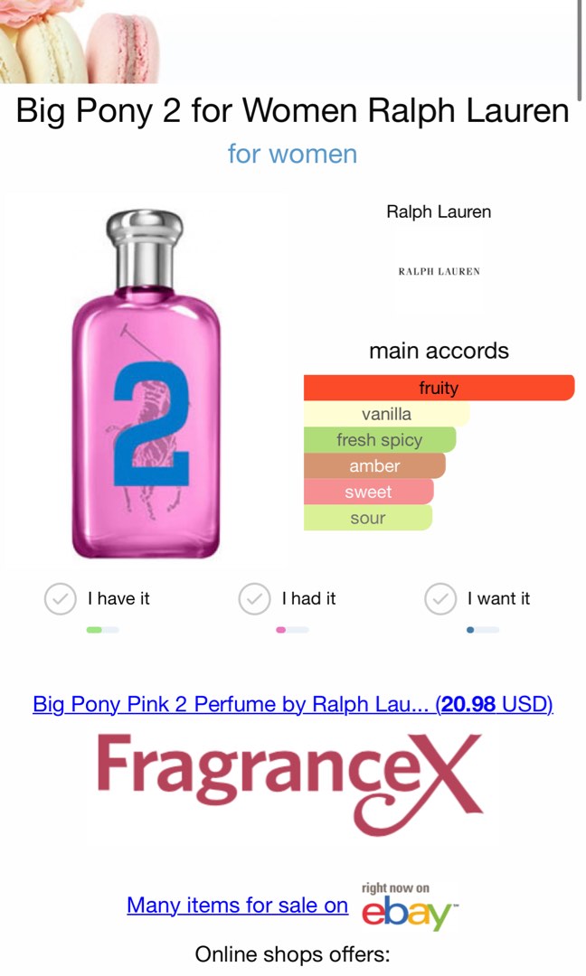 Authentic Ralph Lauren big pony 2 edt Beauty Personal Care