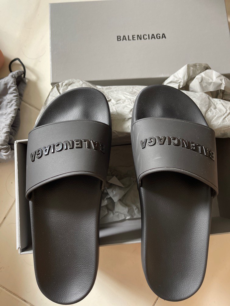 Balenciaga slides, Men's Fashion, Footwear, Flipflops and Slides on ...