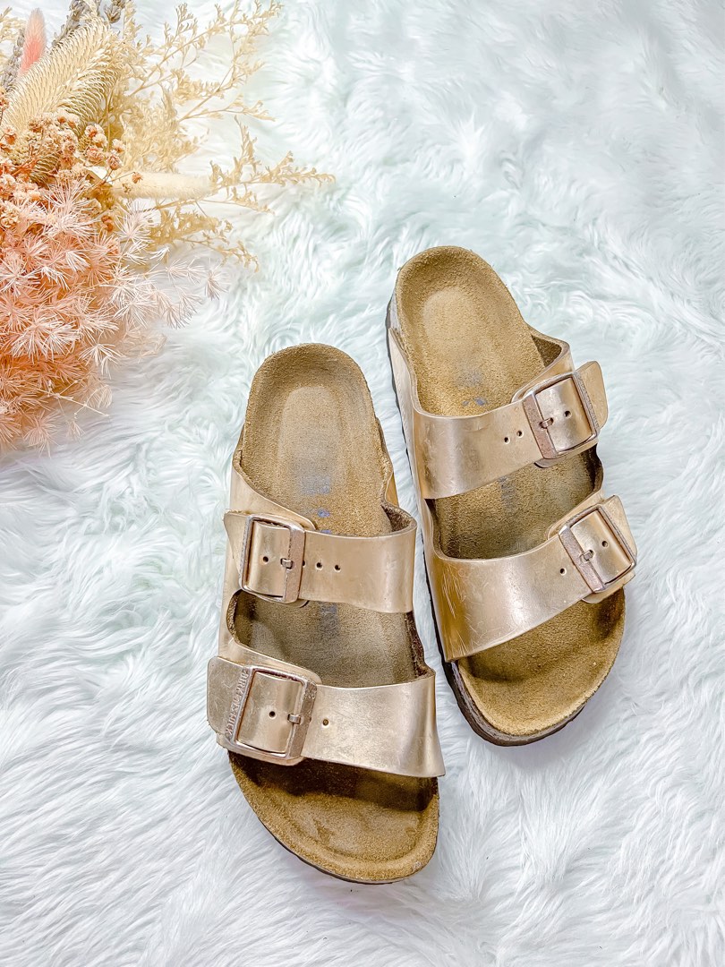 womens rose gold birkenstocks