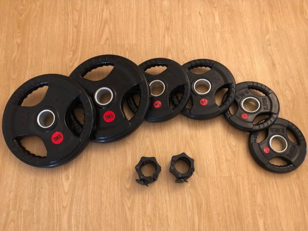 BNIB INSTOCK Tri Grip Rubber Coated Weight Plates 3.50 KG Best