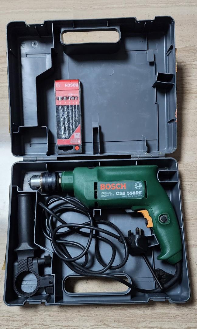 Retorcido Fangoso Misterio Bosch Wired Power Drill - CSB 550RE, Furniture & Home Living, Home  Improvement & Organisation, Home Improvement Tools & Accessories on  Carousell