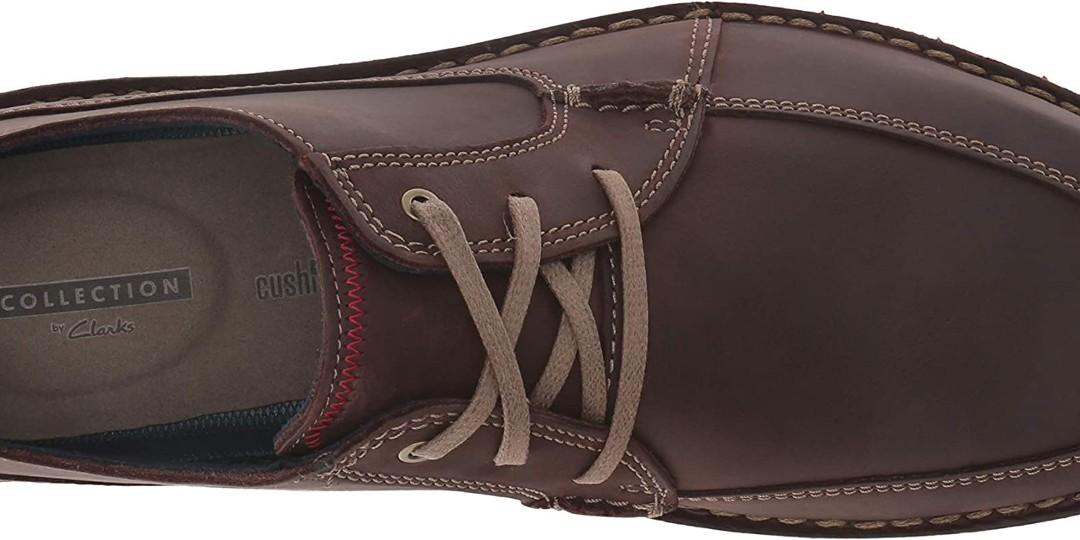 Brand New Original Clarks Men Casual Vargo Plain Dark Brown