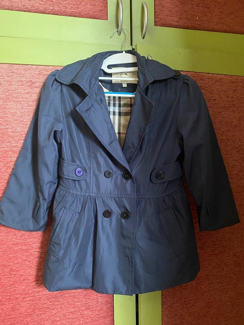 Burberry trench top coat kids blue