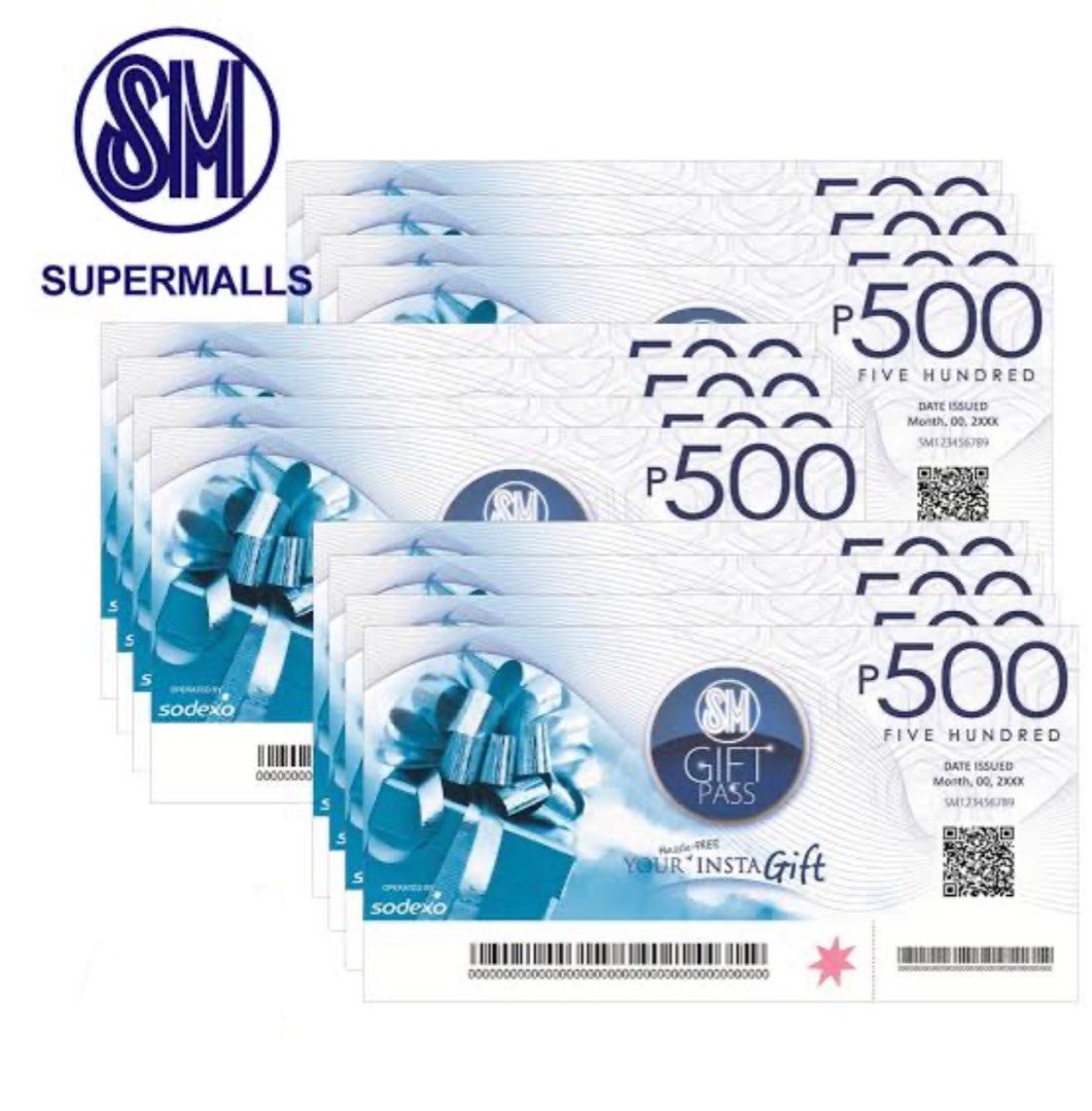 Buy and Sell SM Gift Certificate SM Gift Check SM gift pass Sodexo Gift