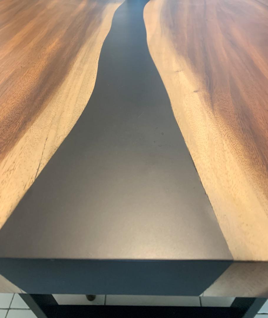 Cailen live sales edge resin table