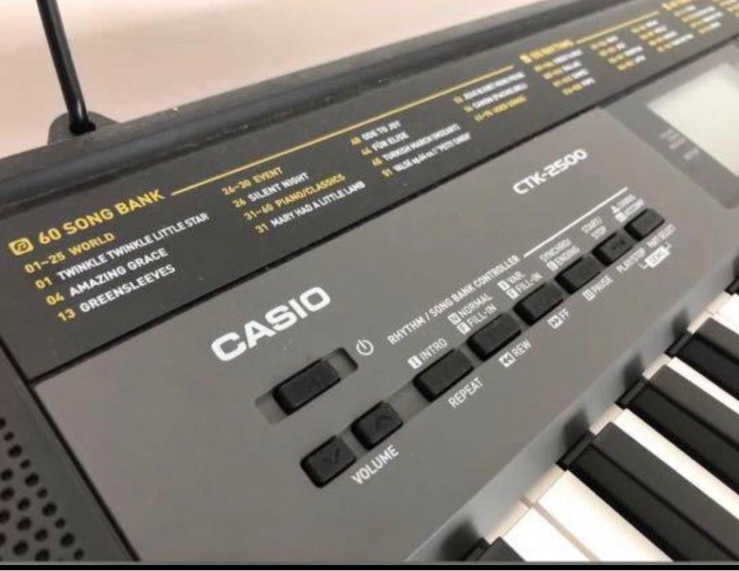 Casio CTK 2500 Portable Keyboard, Black, With Power Supply
