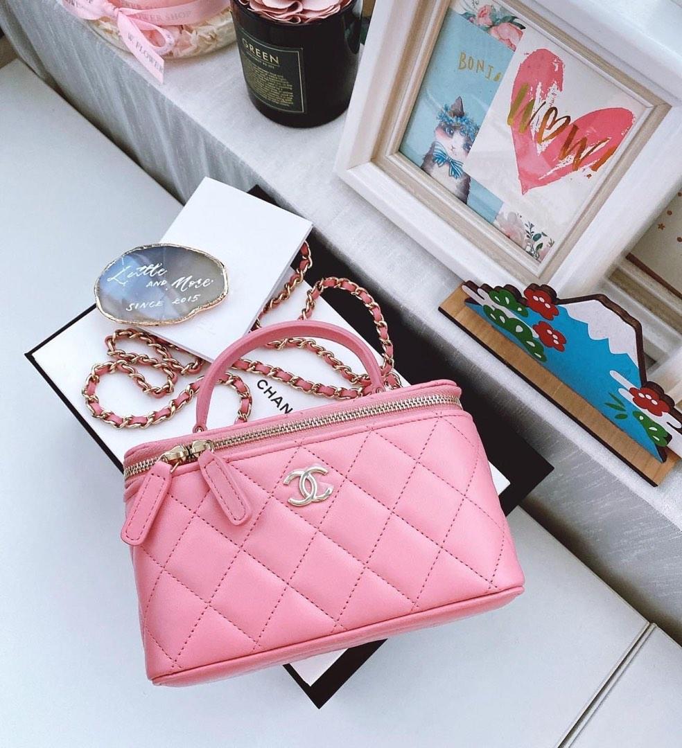 Chanel pink box bag store