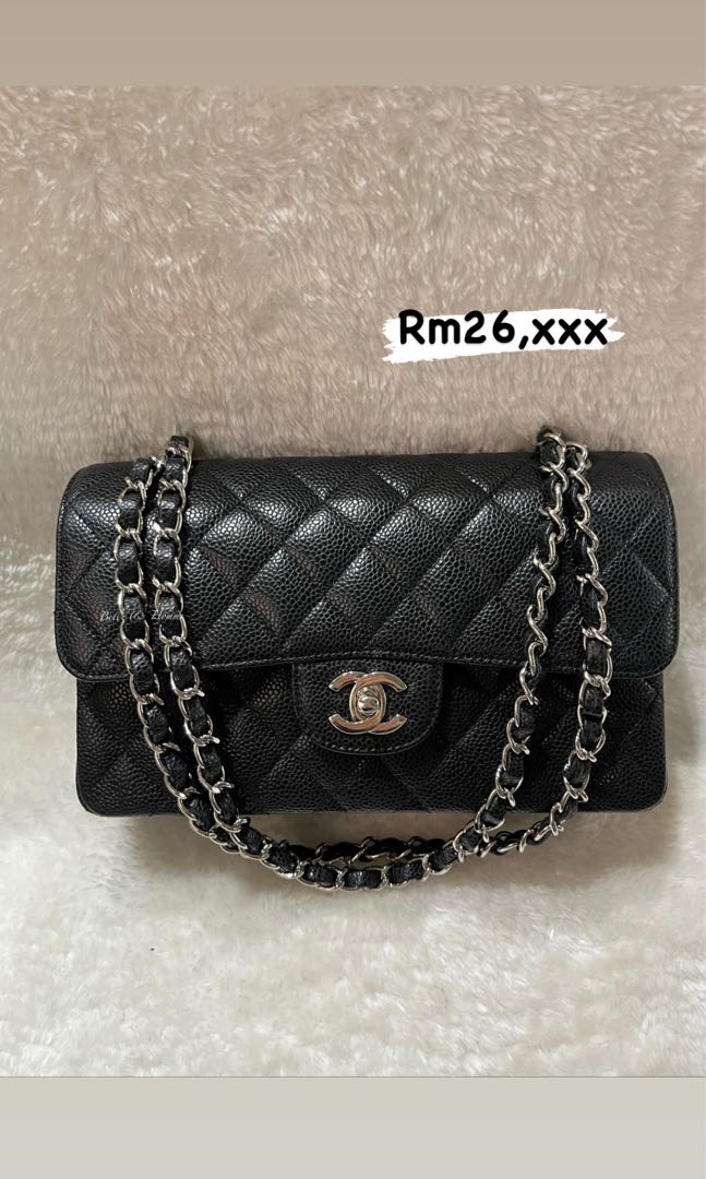 Chanel Small Black Caviar Classic Double Flap, Luxury, Bags & Wallets on  Carousell