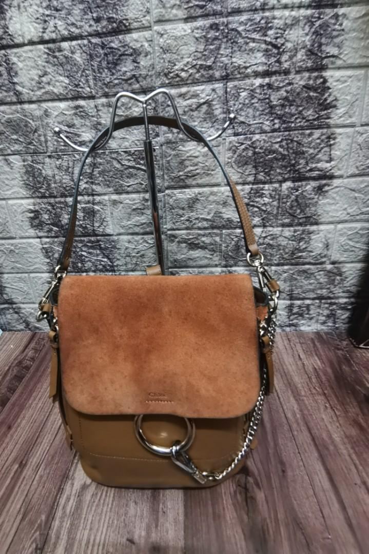 Chloe faye backpack tan online
