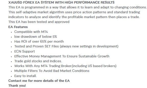 💵HIGH PROFITS💵 NEW CHOMPER SCALPING EA 2022 LIFETIME (Category: Software) located in Caloocan City. Submitted by traderng.PH (Listing ID 1190622455, Image 3). Description: 😯LIMITED DISCOUNTED 🤑OFFER BLACK FRIDAY SALE 😮 What are you waiting for? 💰GIVE YOURSELF FINANCIAL FREEDOM🏧 ----------------------------------------------------------- 🥳XAUUSD FOREX EA SYSTEM WITH HIGH PROFITS📌📌 RESULTS 💥This EA is programmed in a way that allows it t