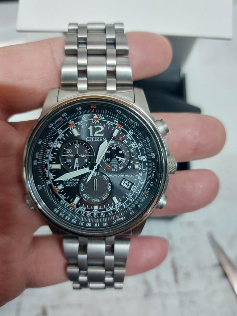 Citizen cb5850 80e radio control eco drive full titanium