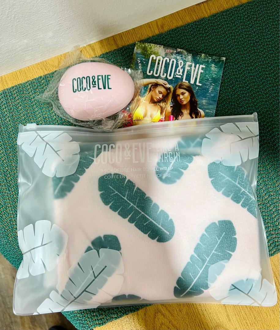 Coco & Eve Micro Fibre Hair Towel Wrap Tangle Tamer Brush, Beauty