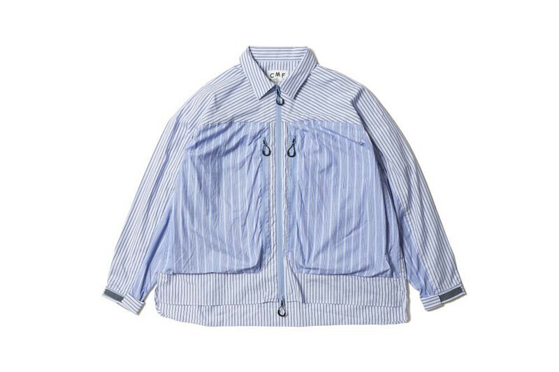 Comfy outdoor garment covered shirts blue stripe 藍條紋cmf, 他的