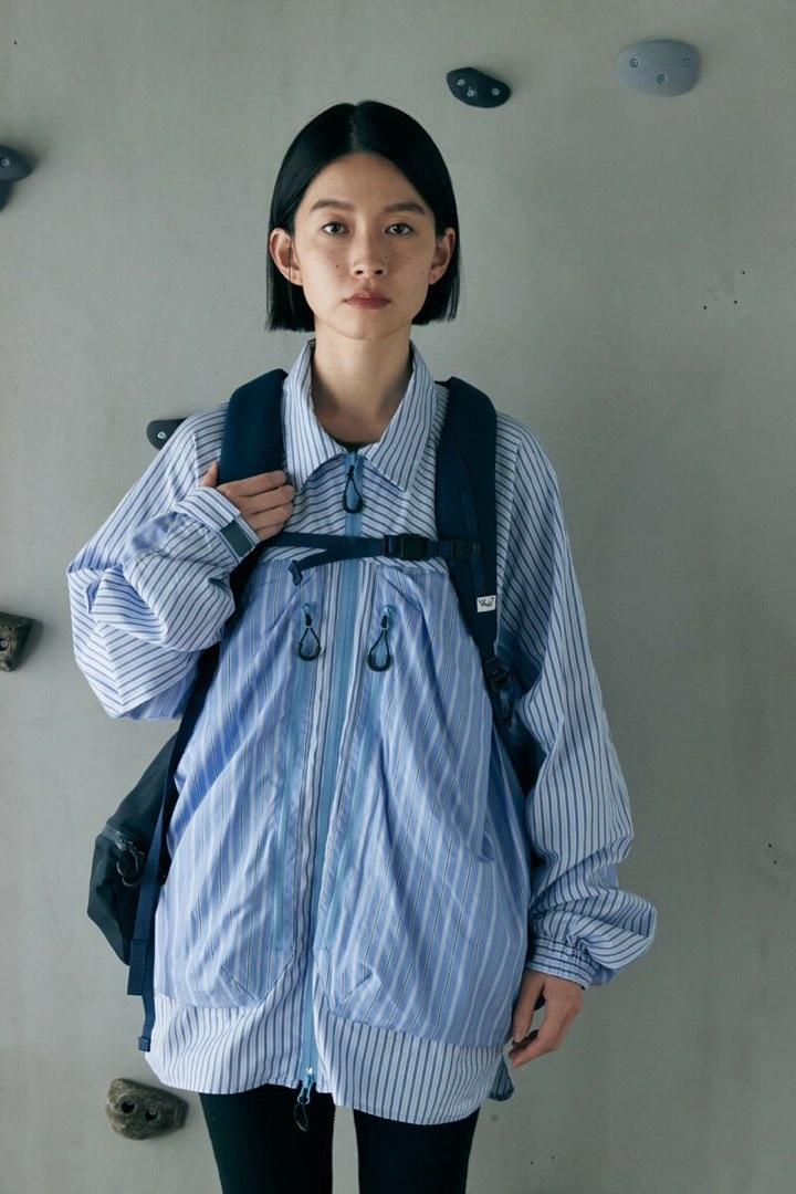 Comfy outdoor garment covered shirts blue stripe 藍條紋 cmf