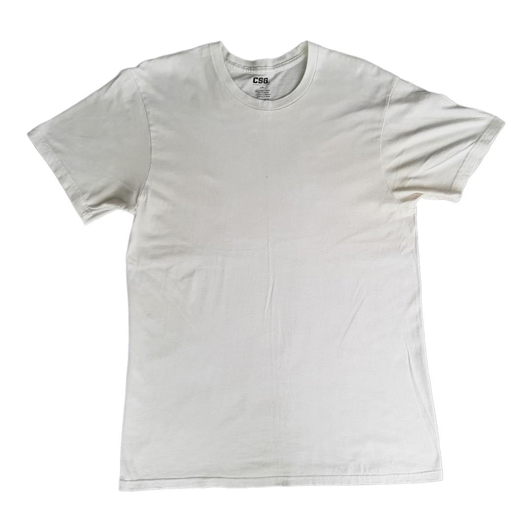 CSG Plain White Tshirt, Men's Fashion, Tops & Sets, Tshirts & Polo ...