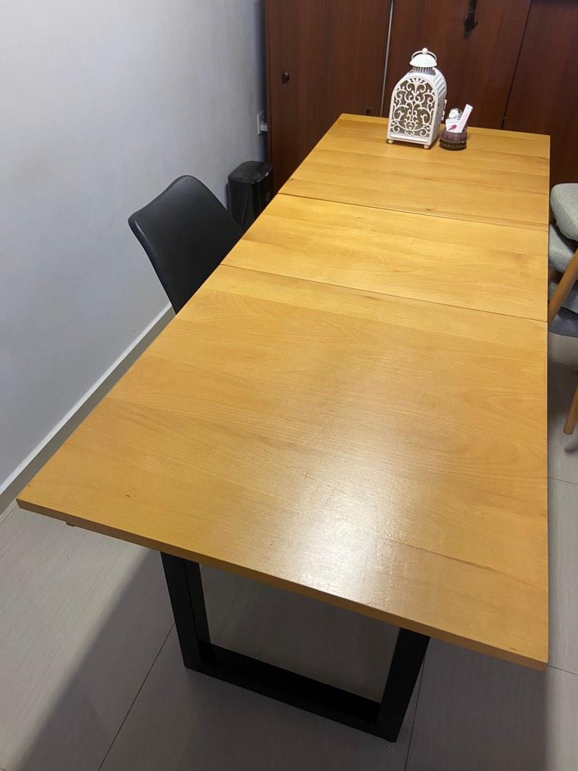 Custom made extendable table, Furniture & Home Living, Furniture