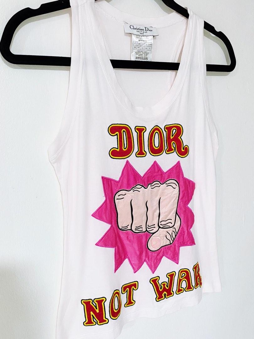 S S 2005 Dior Not War Runway Tank top Luxury Apparel on Carousell
